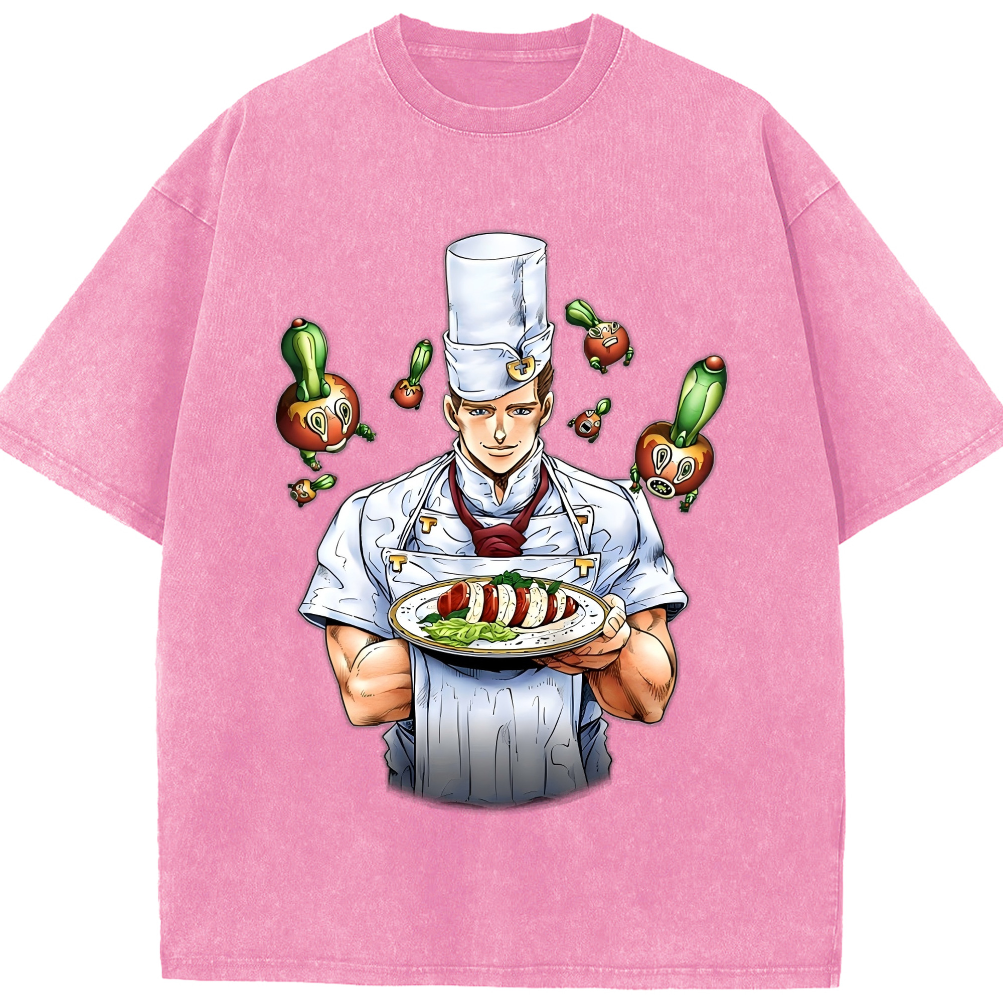 （画像用） ジョジョの奇妙な冒険 Tonio Trussardi JoJo's Bizarre Adventure トニオ?トラッサルディ 綿100% ヴィンテージ風 半袖Tシャツ（フロントプリント）